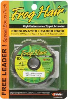 Stenzel Fly Fishing Shop, Frog Hair Leader Pack (Supple Butt) Pack - 6X  (Supple Butt)